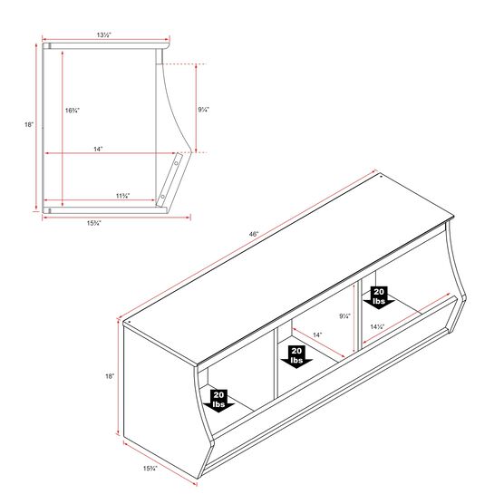 Fremont Stacked 6-Bin Storage Cubbie, Espresso, , alternate image number null