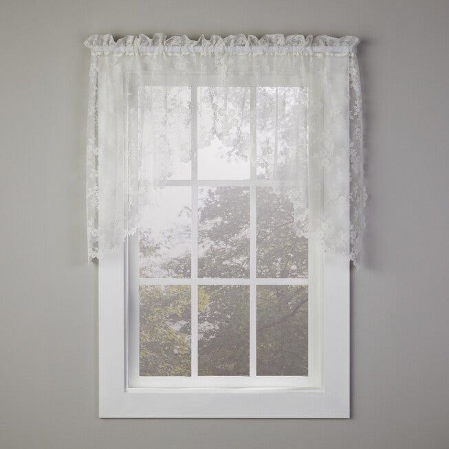 Petite Fleur Lace Swag 78" x 30" — Set of 2, IVORY, hi-res image number null