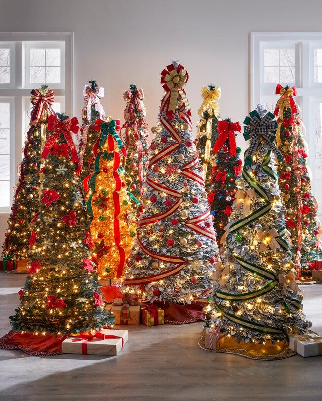 6'H Pre-Lit Flocked Pop-Up Tree, , alternate image number null