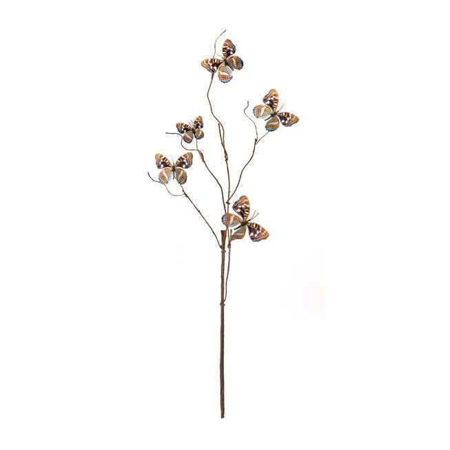 Blue And Orange Wire Butterfly Spray (Set Of 6), , on-hover image number 1