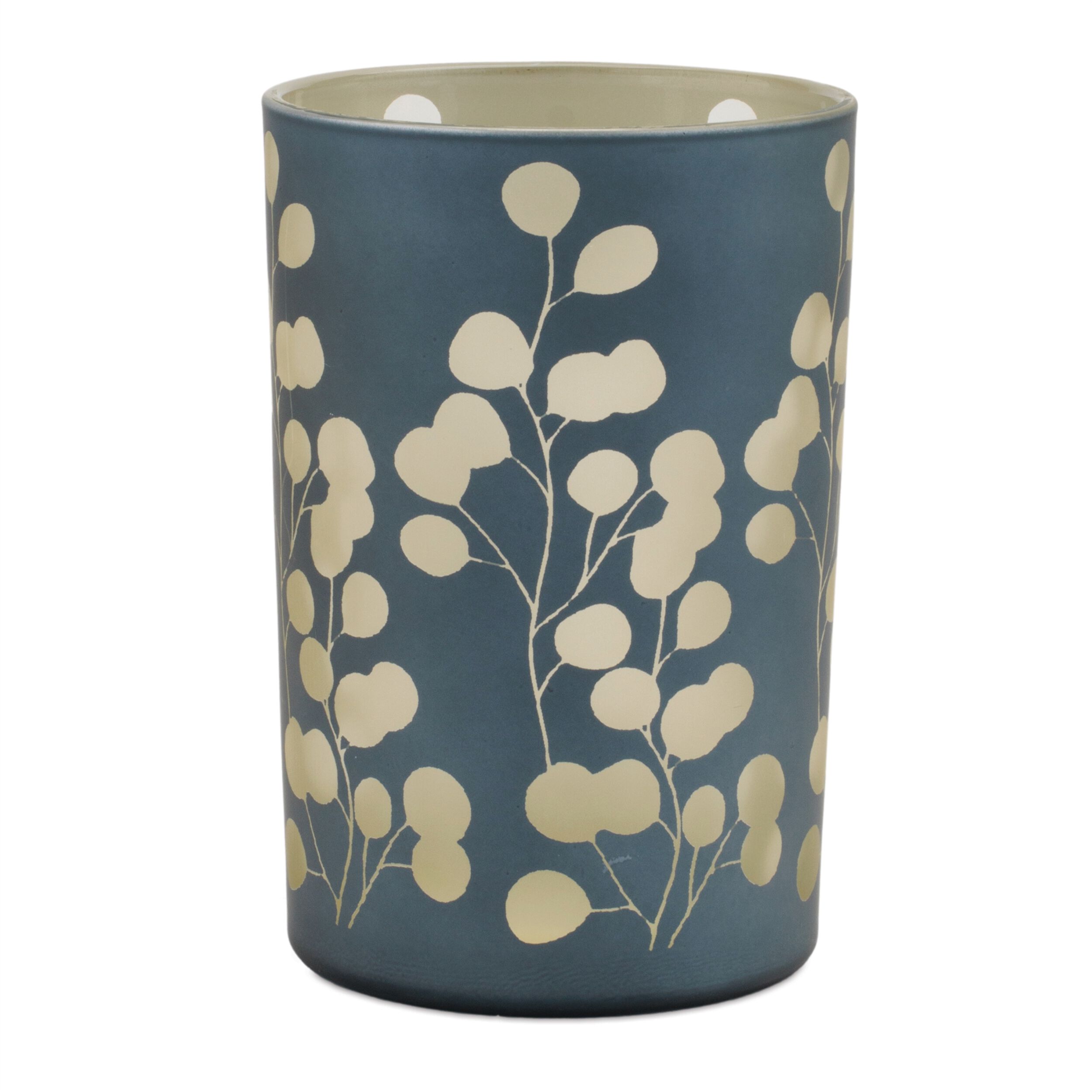 Frosted Foliage Candle Holder Set of 2, GREEN, alternate image number 2