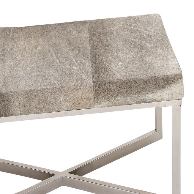 Grey Stainless Steel Contemporary Bench Bench, , alternate image number null