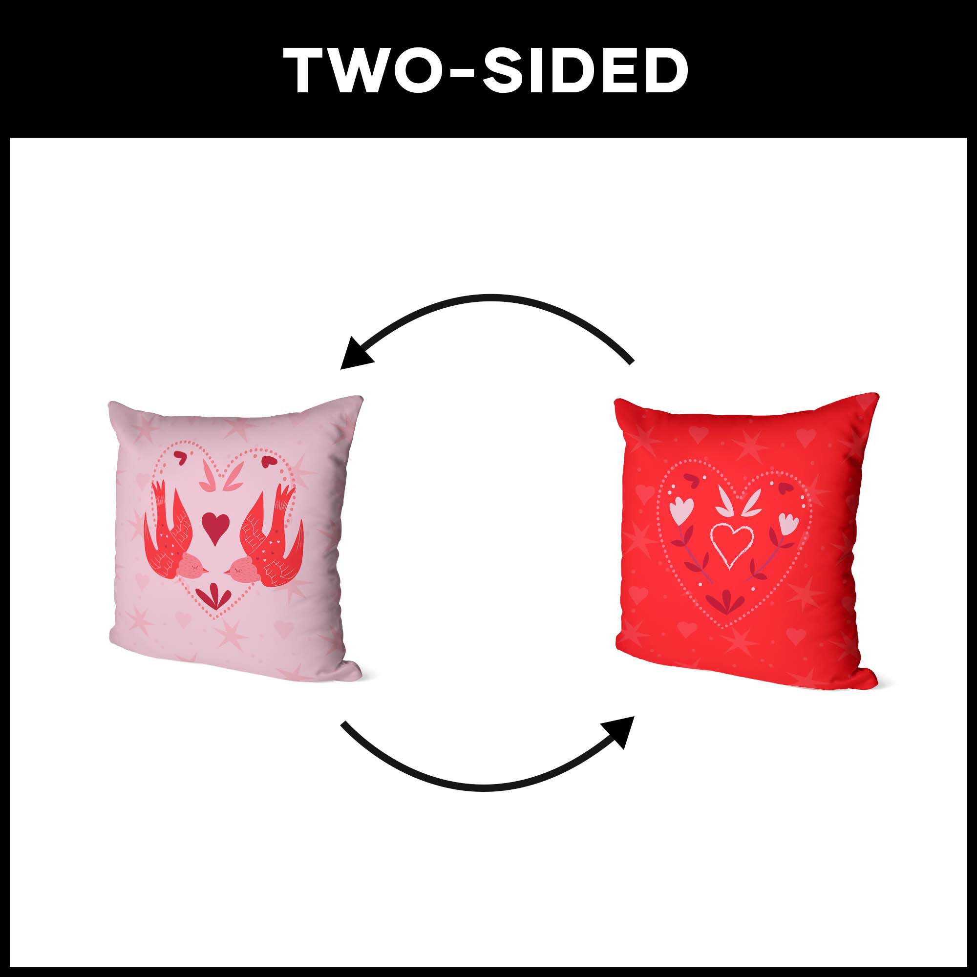 Valentine's Day Flying Birds Throw Pillow 18X18 Inches, FLYING BIRDS, alternate image number 5