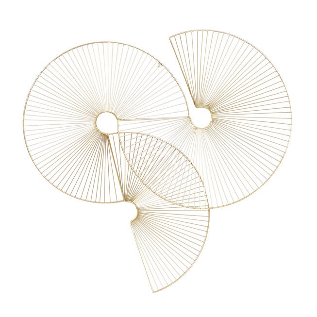 Cosmoliving By Cosmopolitan Gold Metal Wall Decor, GOLD, hi-res image number null