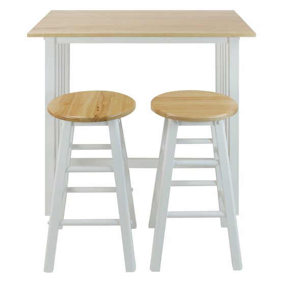 3pcs Breakfast Set made with Solid Wood-White, NATURAL, hi-res image number null