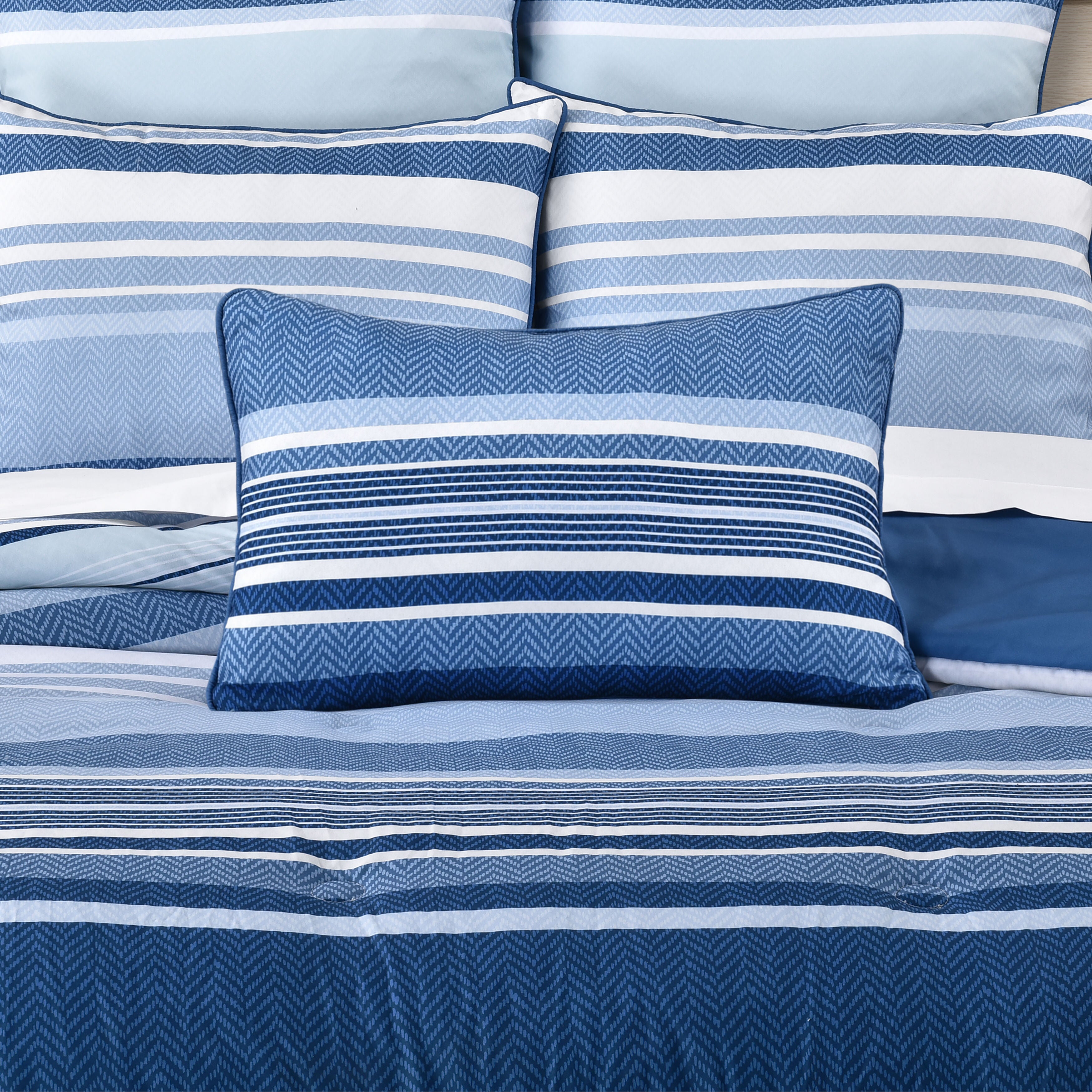 CARSON BOUDOIR DECORATIVE THROW PILLOW, BLUE, alternate image number 2