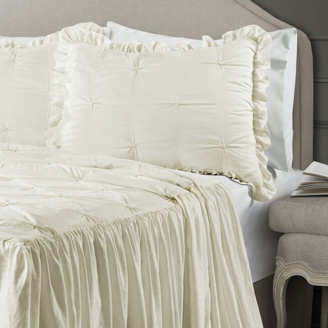 Ravello Pintuck Ruffle Skirt Bedspread 3 Pc Set, , alternate image number 12