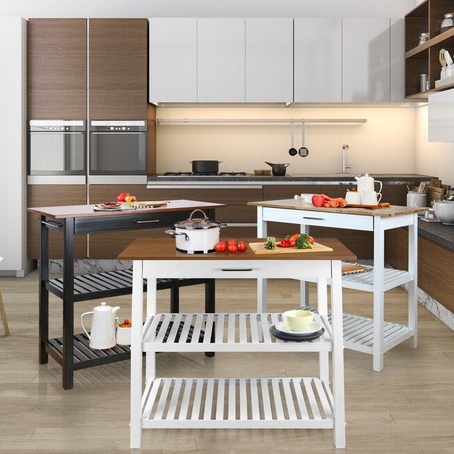 Kitchen Island with Solid American Cherry Top, , alternate image number 13