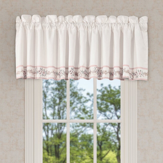 Avant Garden Window Straight Valance, BLUSH, hi-res image number null