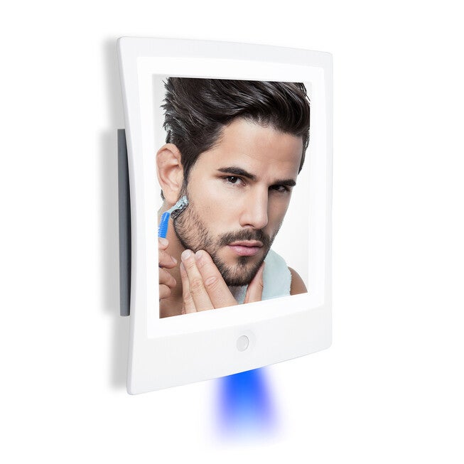 Z’Fogless Rechargeable LED Lighted Shaving Mirror with Auto Fill, WHITE, hi-res image number 0