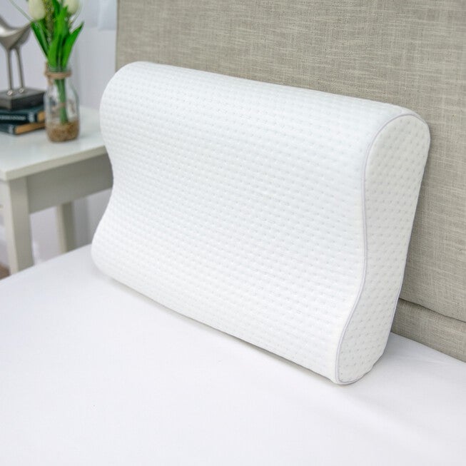 SensorPEDIC Luxury Extraordinaire Contour Memory Foam Bed Pillow, WHITE, hi-res image number 0