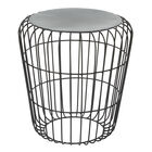 Grey Tin Industrial Outdoor Accent Table, , on-hover image number null