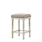Counter Height Stool Dining, TAN FABRIC WHITE, hi-res image number null