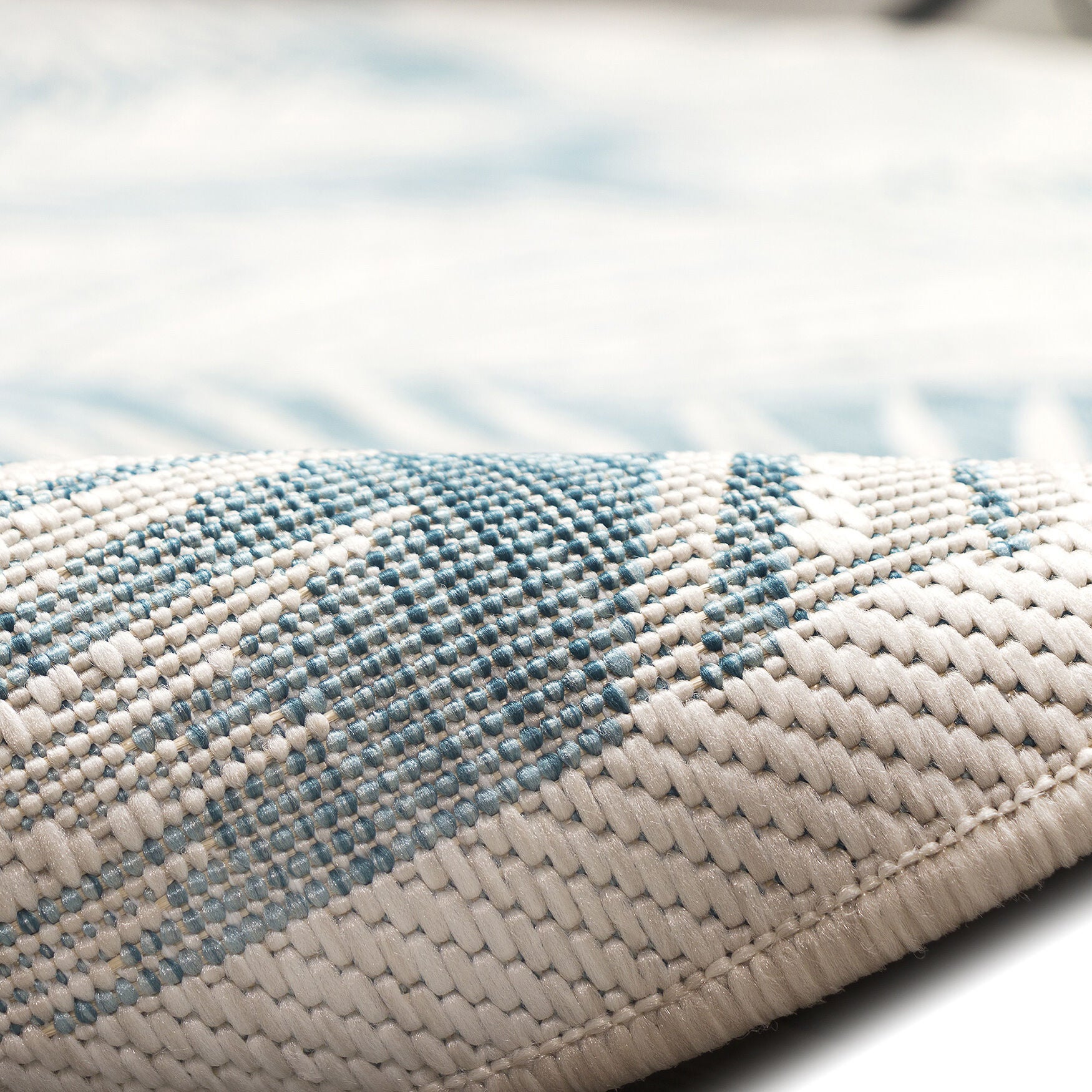 Carmel Fronds Indoor/Outdoor Area Rug Aqua, , alternate image number 3