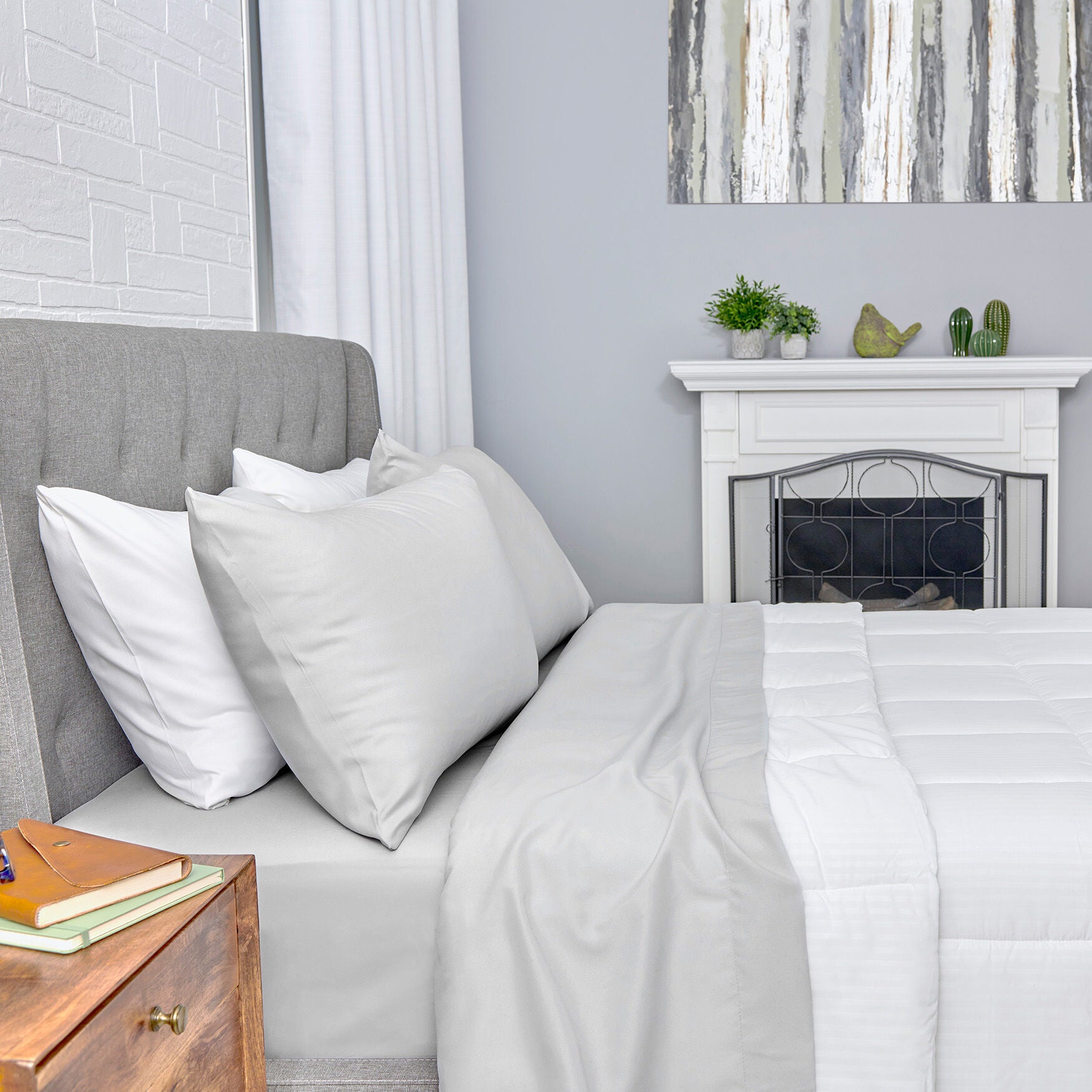 Sealy Charcoal Fresh & Cool Sheet Set, , on-hover image number 1