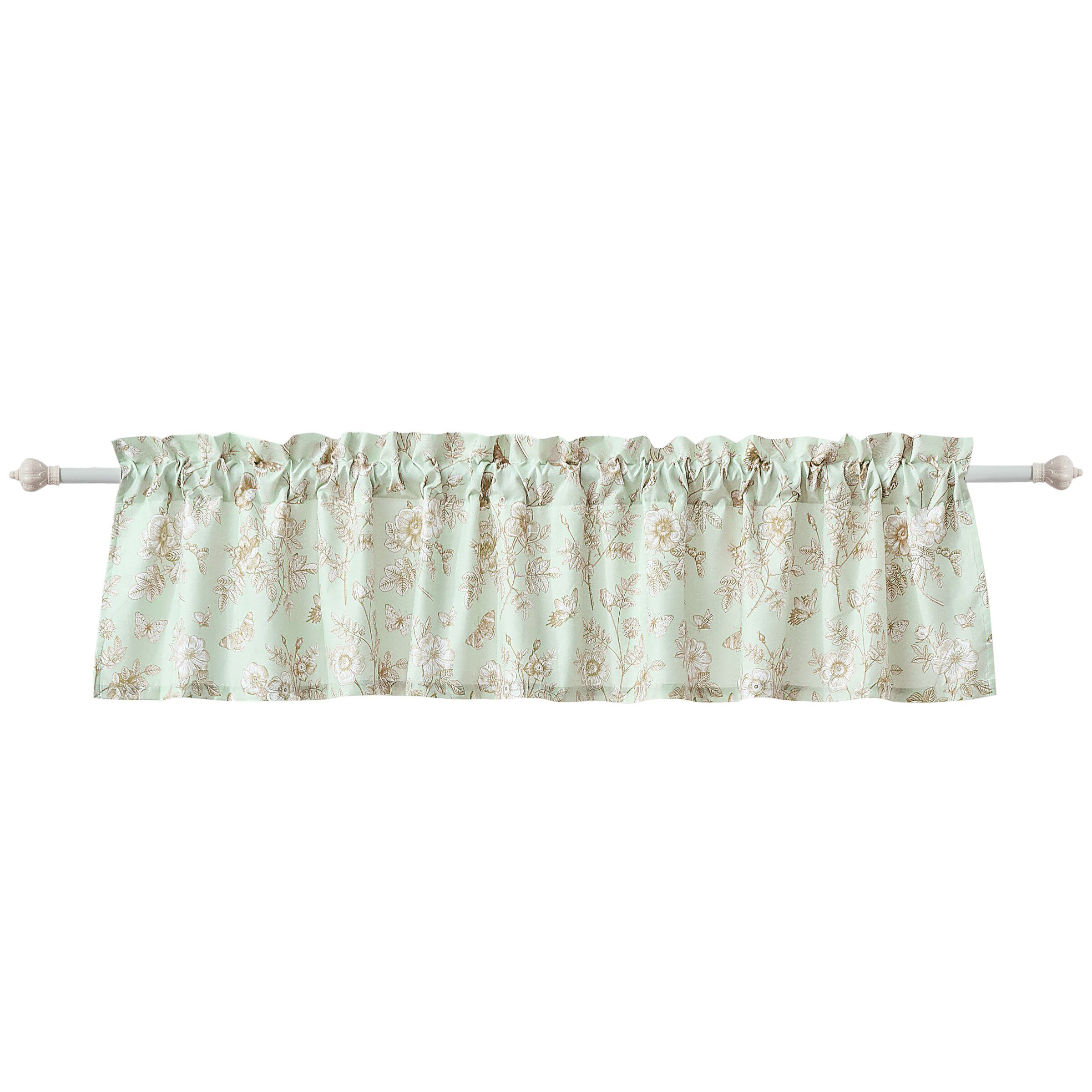 Greenland Home Fashions&trade; Olivia Window Valance Curtains, MINT, alternate image number 4