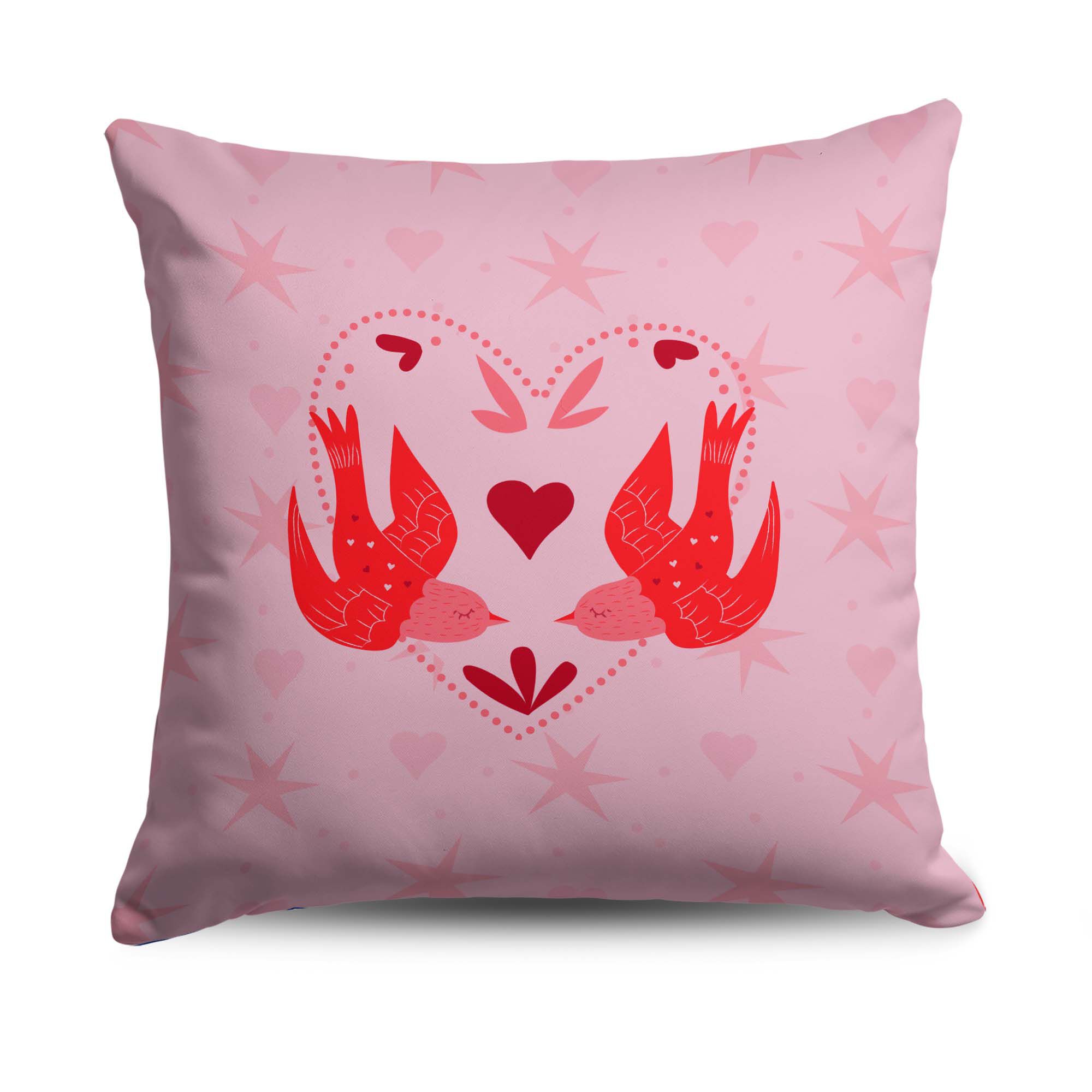 Valentine's Day Flying Birds Throw Pillow 18X18 Inches, FLYING BIRDS, hi-res image number 0