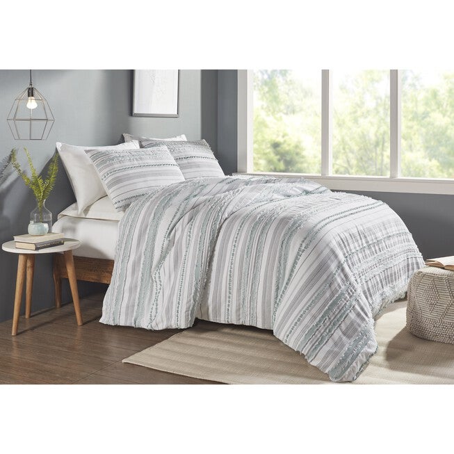 Diana Stripe Collection 100% Cotton Comforter Set, , alternate image number null