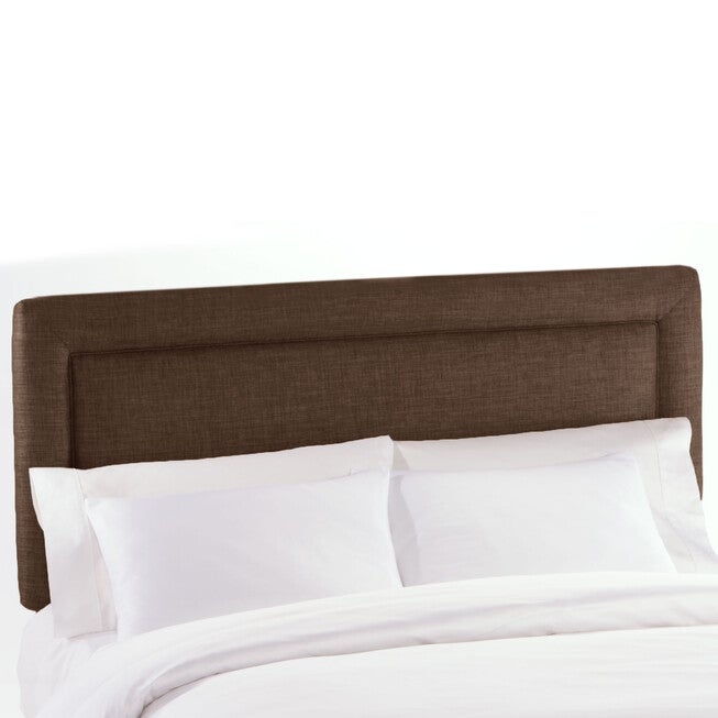 Queen Size Upholstered Headboard, BROWN LINEN, hi-res image number null