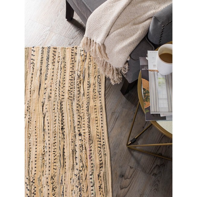 Multi Taupe Rag Rug 50X80 Cm, , alternate image number null
