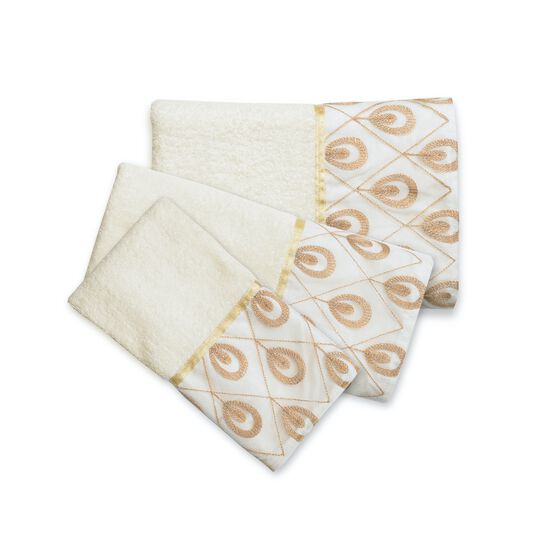 Seraphina 3-Pc Towel Set, BEIGE GOLD, hi-res image number null