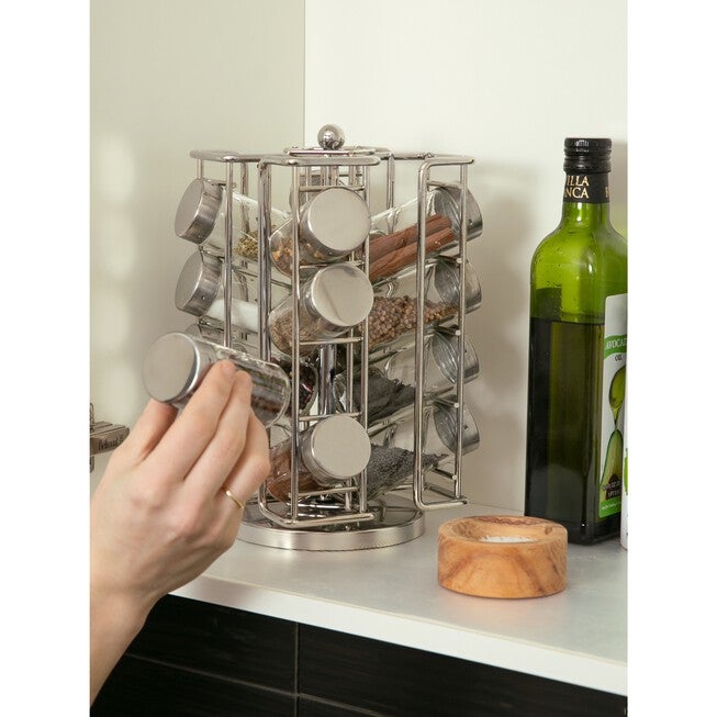 Revolving Spice Rack with 16 Jars and Labels, , alternate image number 4