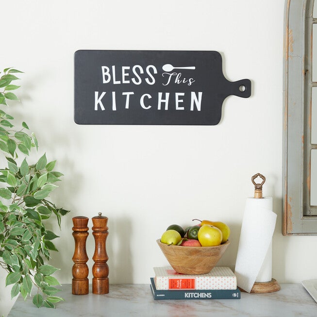 Black Mdf Modern Farmhouse Wall Décor, , alternate image number null
