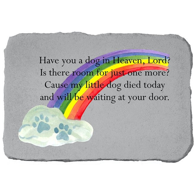 Have You A Dog Rainbow Garden Memorial Accent Stone, GREY, hi-res image number null