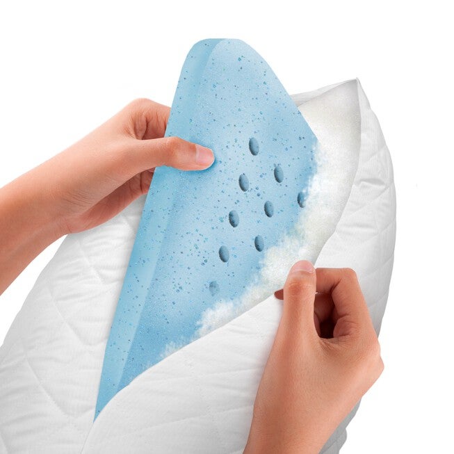 SensorPEDIC MemoryLOFT Deluxe Quilted Pillow with Gel-Infused Memory Foam Center - 2 Pack, , on-hover image number 1