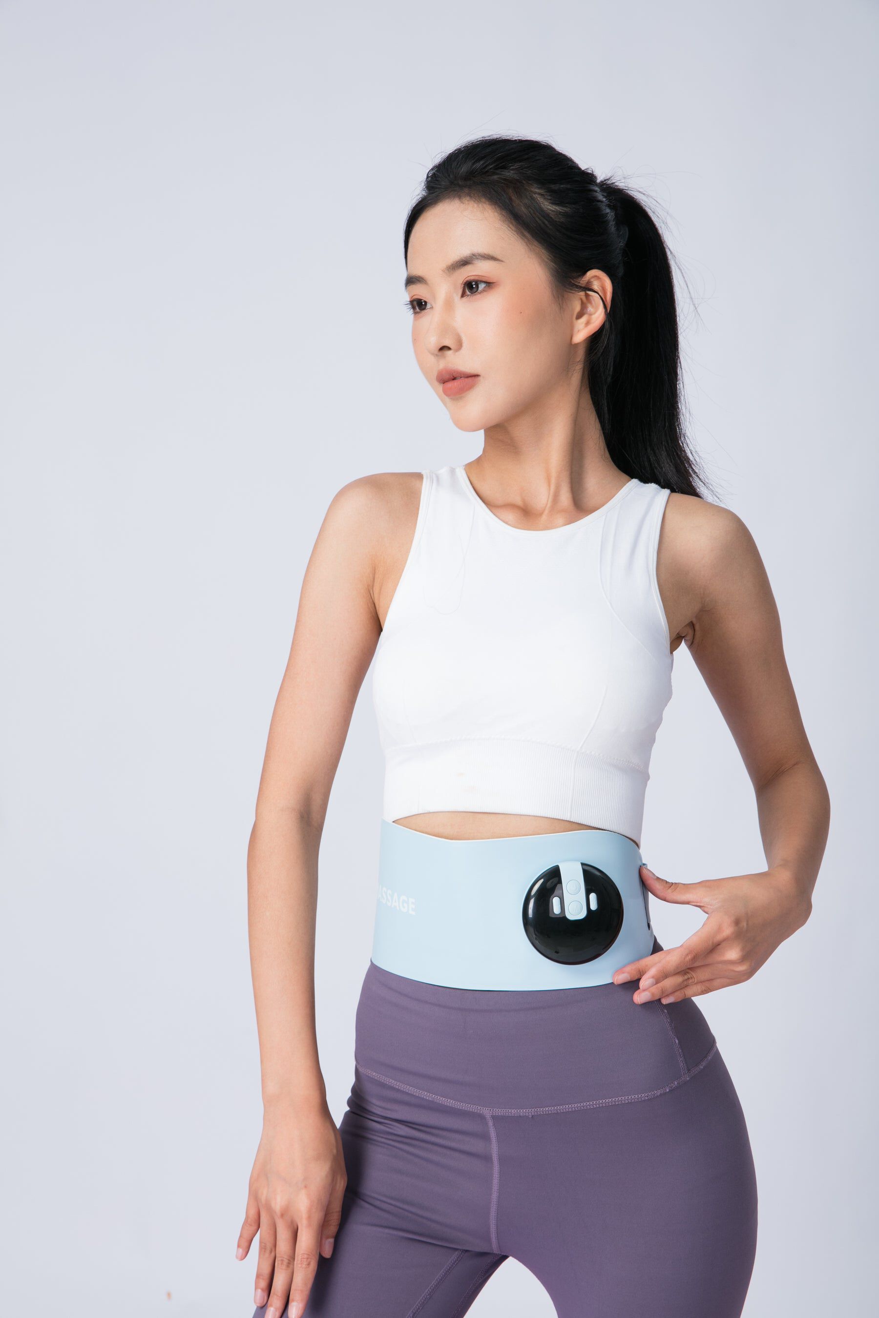 Prospera Hot Compress EMS Deep Massage Belt 8 modes 9 levels LCD Control, WHITE, alternate image number 7