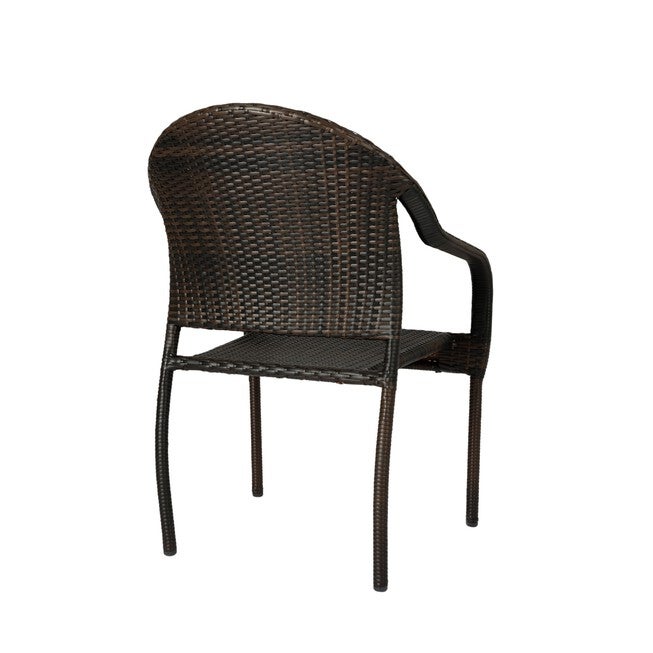 Rhodos Café Stacking Chair in Mocha All-weather Wicker - 4pk, , alternate image number 5