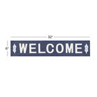 Coastal Blue And White Wood And Metal Welcome Sign, , alternate image number null