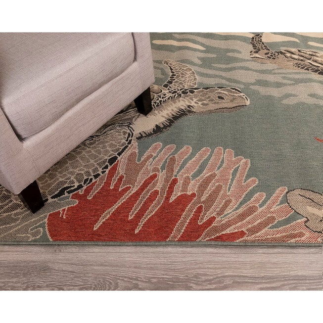 Liora Manne Riviera Seaturtles Indoor/Outdoor Rug, , on-hover image number 1
