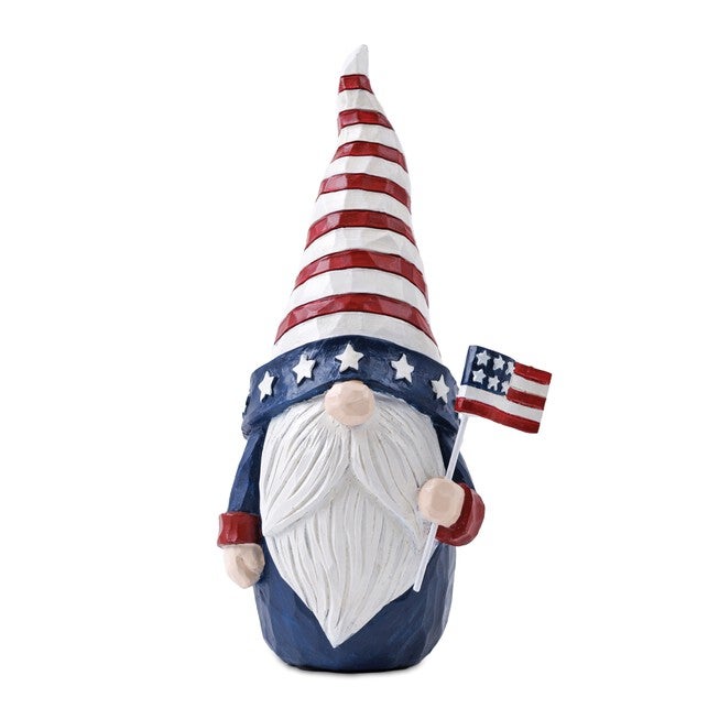 Americana Gnome Figurine (Set of 2), RED WHITE BLUE, alternate image number null