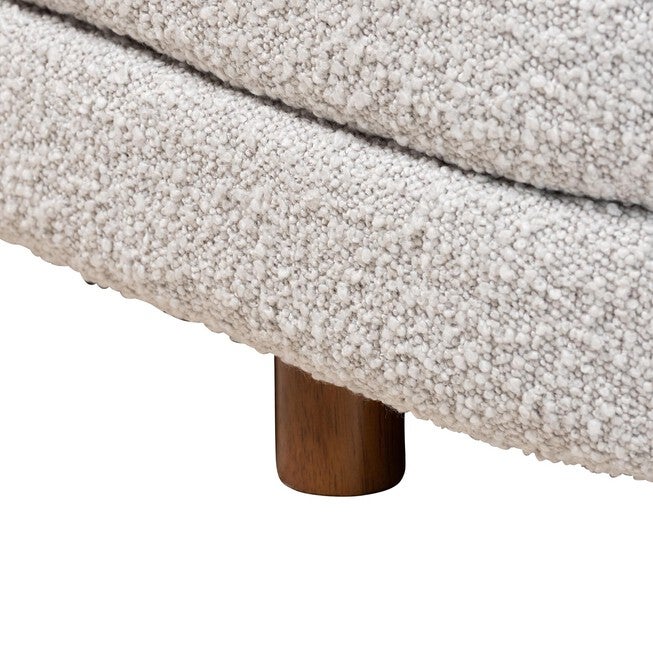 Betiana Modern Japandi Cream Boucle Fabric And Walnut Brown Finished Wood Storage Bench, , alternate image number null