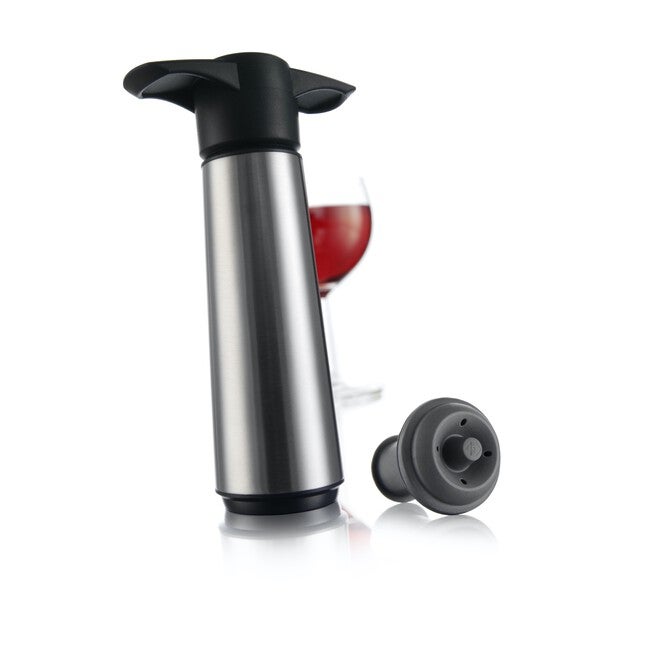 Wine Saver Giftpack ( 1 Stainless Steel Pump, 2 Stoppers), SILVER, hi-res image number 0