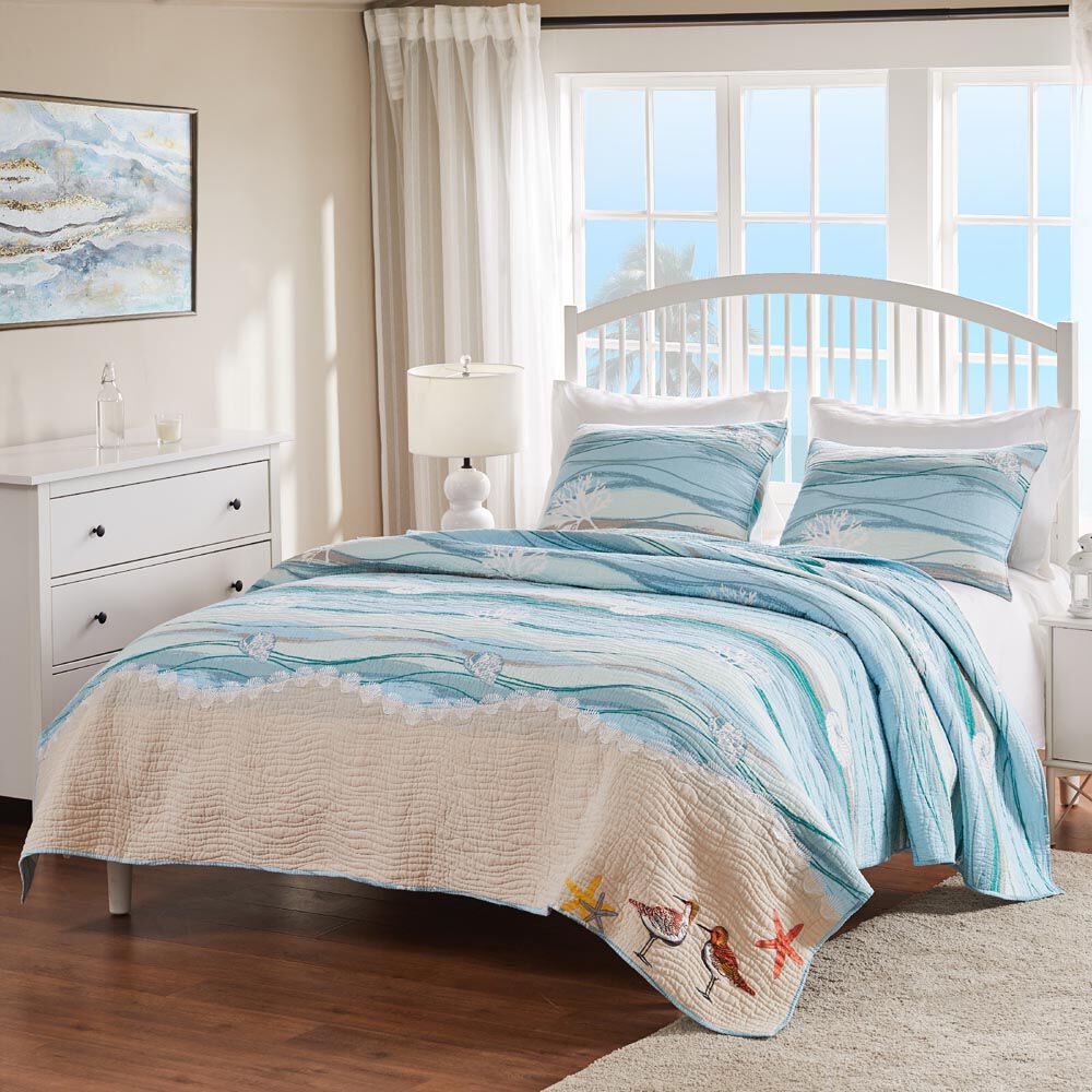 Maui Coastal Cotton Quilt Set, MULTI, alternate image number 3