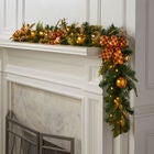 9' Pre-Lit Noelle Garland, GOLD BERRIES, hi-res image number null
