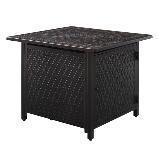 Cartney 32" Square Aluminum LPG/NG Fire Pit, BRONZE, hi-res image number null