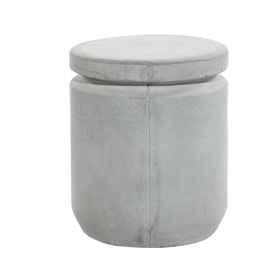 Grey Fiber Clay Industrial Stool, , on-hover image number null