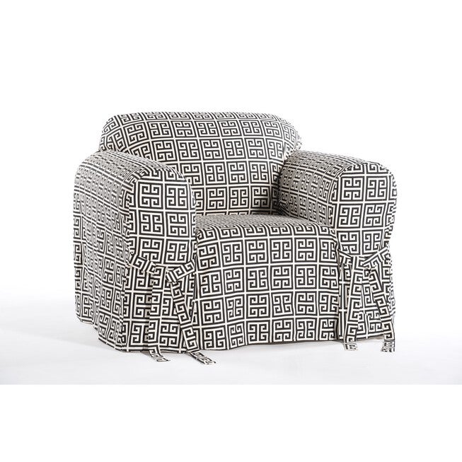 Roman Key Cotton Slipcover black , , alternate image number null