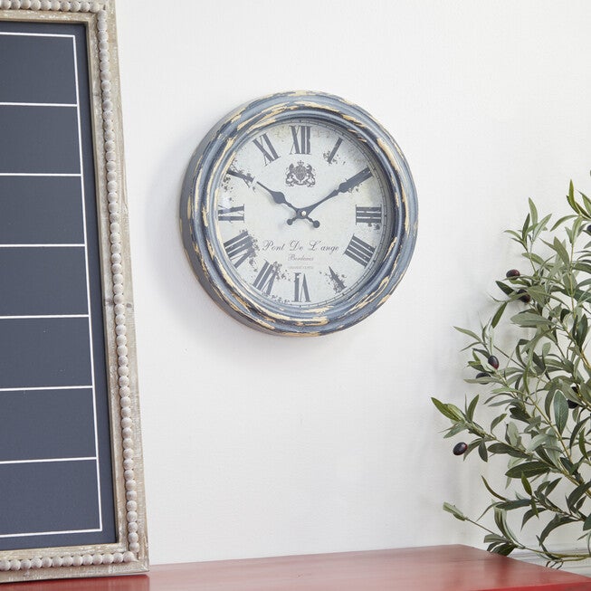 Black Metal Farmhouse Wall Clock, , alternate image number 6