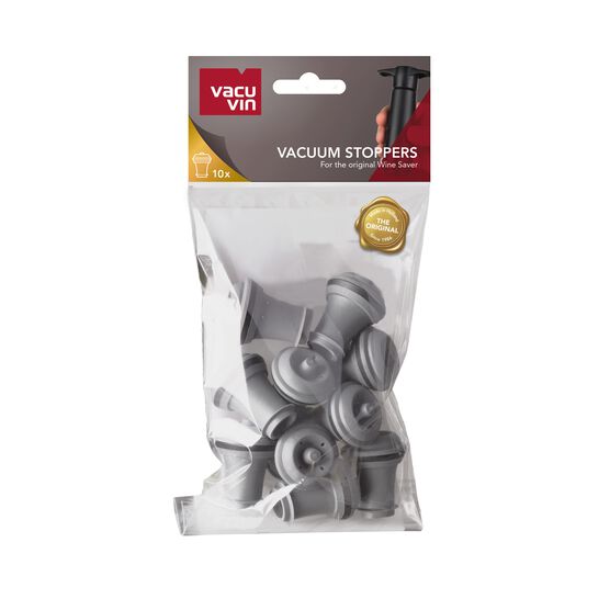 Vacuum Wine Stoppers, bag of 10, GREY, hi-res image number null