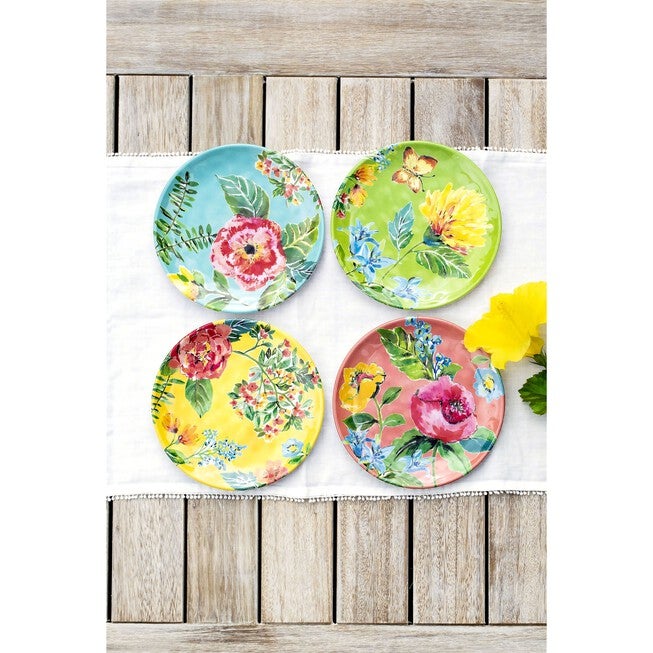 Garden Floral Assorted 4 Salad Plates, , on-hover image number null