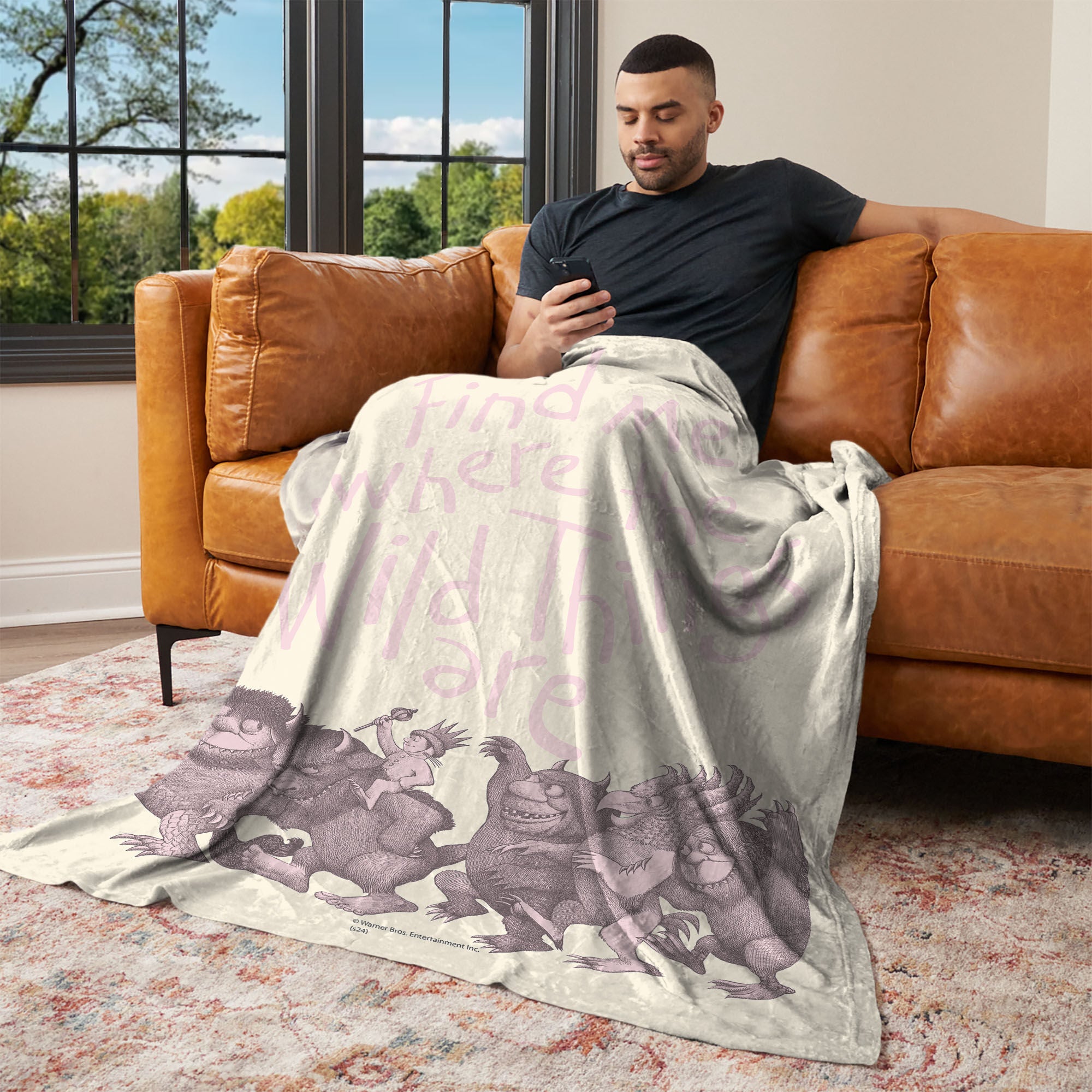 Warner Bros. Where the Wild Things Are Find Me Pink Silk Touch Throw Blanket 40x50 Inches, BROWN, alternate image number 2