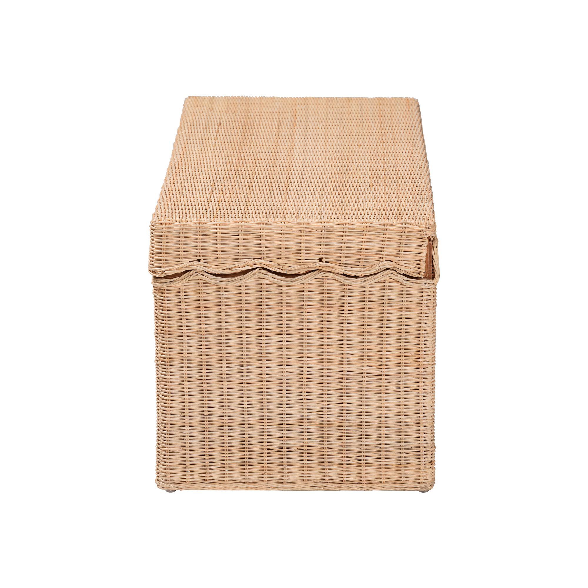 Damita Scallop Natural Rattan Chest, NATURAL, alternate image number 4