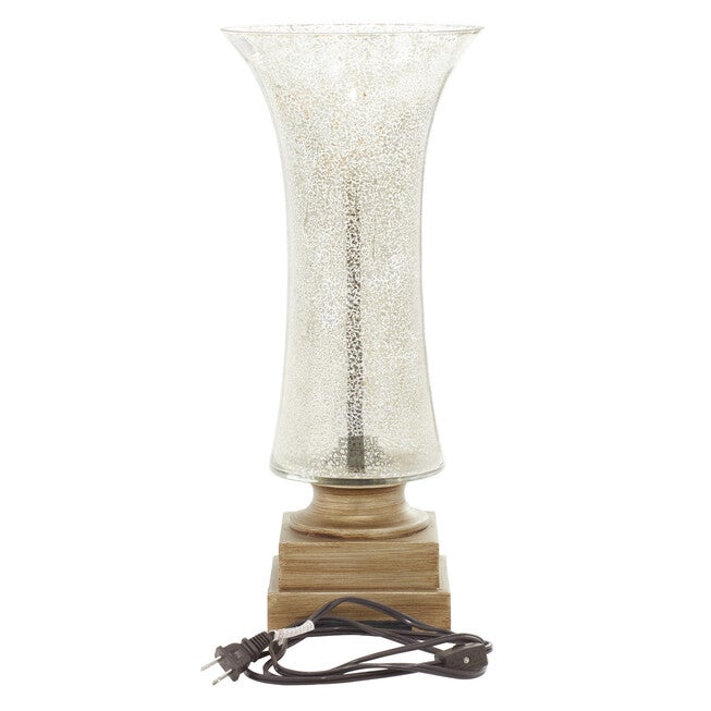 Set Of 2 Gold Glass Glam Uplight, , on-hover image number null