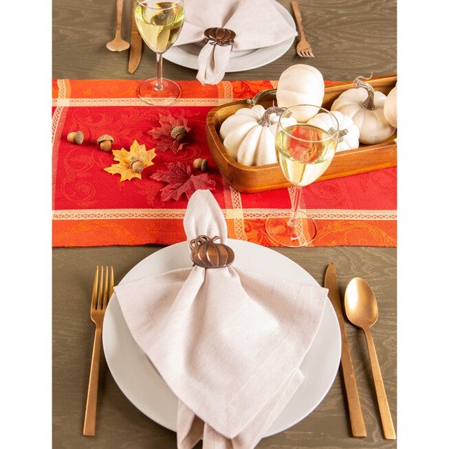 Harvest Pumpkin Napkin Ring, Set of 6, , alternate image number null