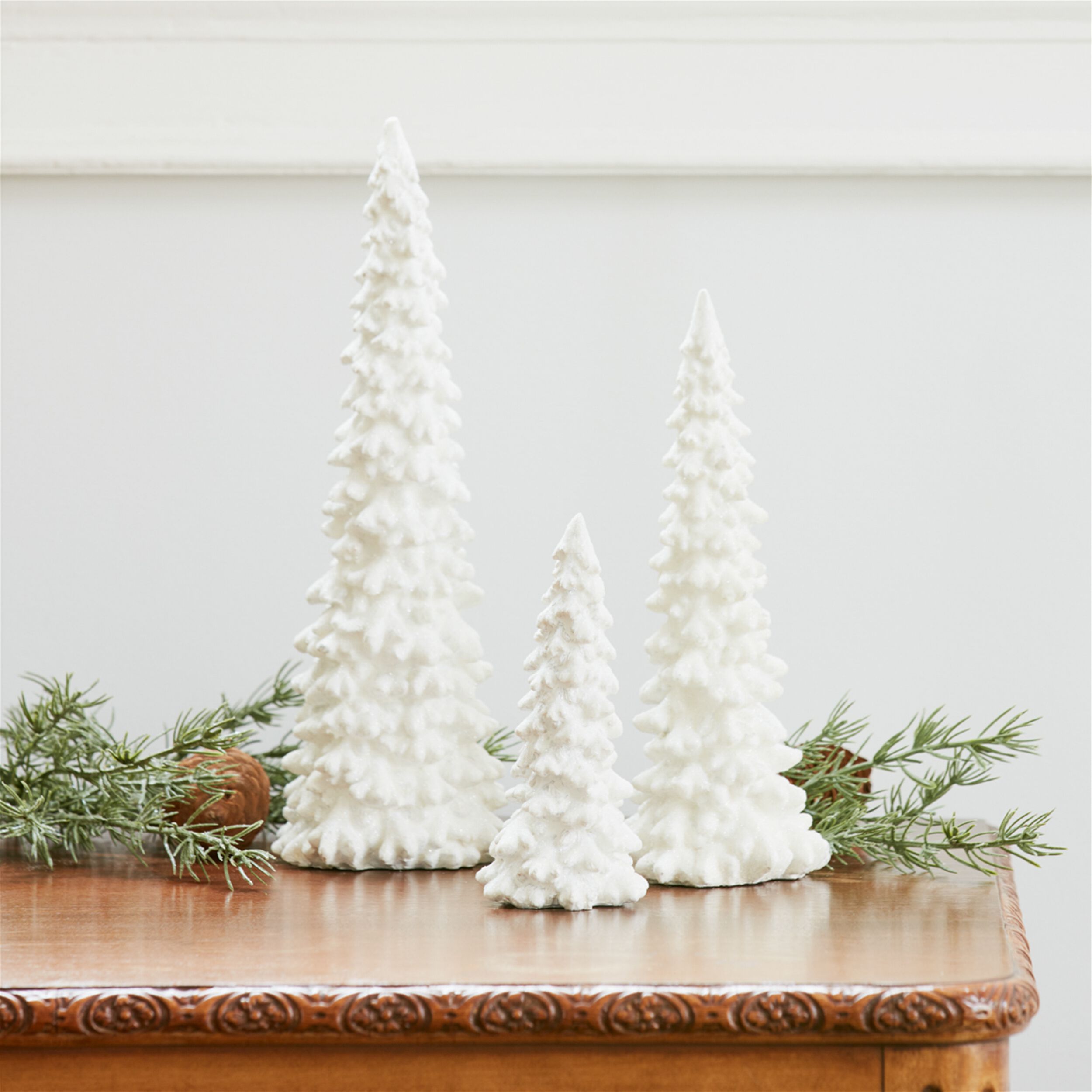 Off-White Tabletop Holiday Tree (Set of 6), BEIGE, alternate image number 4