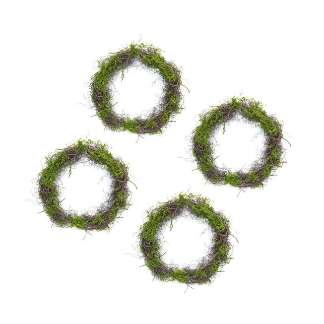 Moss Leaf Twig Wreath (Set Of 4), , alternate image number 1